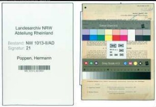Entnazifizierung Hermann Poppen , geb. 08.03.1889 (Stadtinspektor)