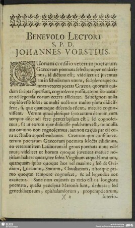Praefation Ad Lectorem