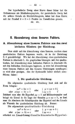 1. Die quadratische Gleichung.