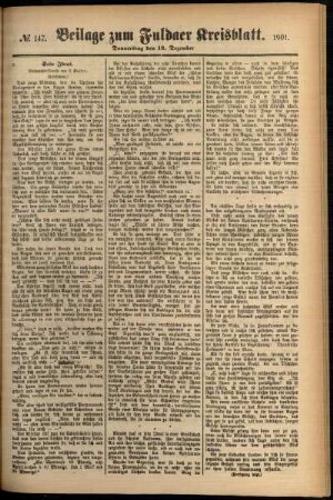 Zweite Ausgabe vom Donnerstag, den 12. Dezember 1901.