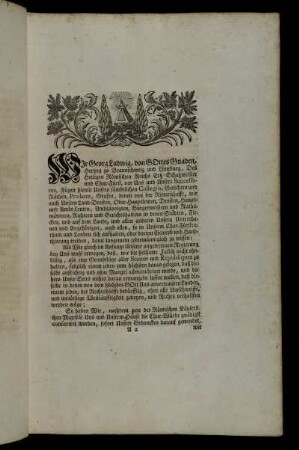 Wir Georg Ludwig, von Gottes Gnaden,[...]