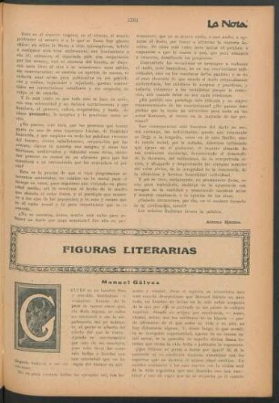 Figuras literarias : Manuel Gálvez