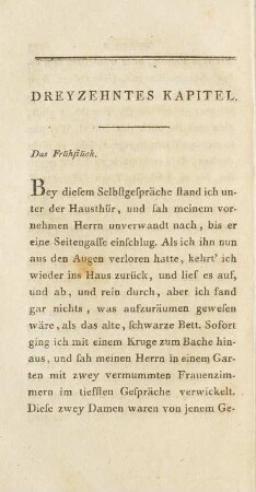 Dreyzehntes Kapitel. Das Frühstück