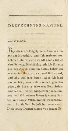 Dreyzehntes Kapitel. Das Frühstück