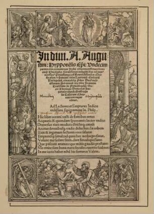 Titelbordüre mit der Taufe Christi