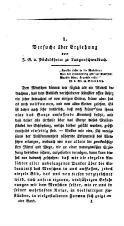 Versuche über Erziehung