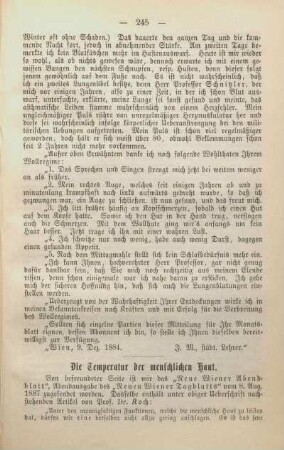 Die Temperatur der menschlichen Haut.