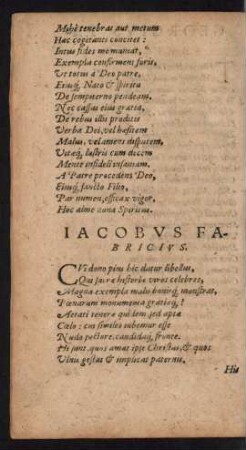 Iacobus Fabricius.