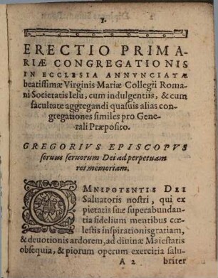 Leges et statuta Congregationis B. Virginis annuntiatae in Collegio Soc. Jes. institutae