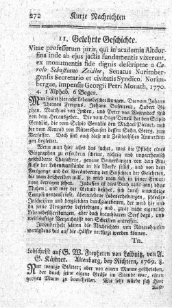 Lobschrift auf G.W. Freyherrn von Leibnitz.