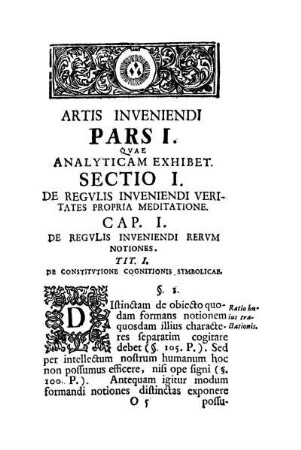 Sectio I. De Regvlis Inveniendi Veritates Propria Meditatione.