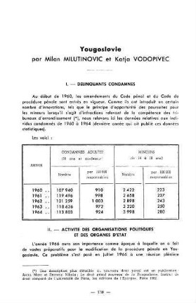 138-142, Yougoslavie