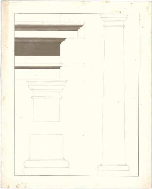 Röhrer, Karl; Säulen- und Gebälkstudien - Säulen und Architrav (Ansicht)