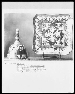 Tischglocke mit Untersatz mit Chinoiserien
