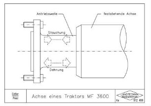 Achse eines Traktors MF 3600