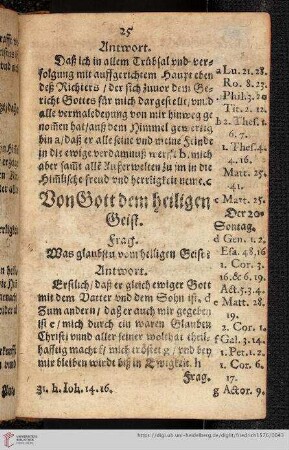 Von Gott dem heiligen Geist