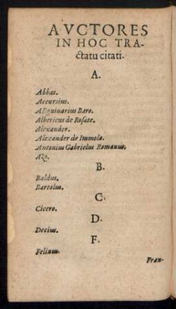 Auctores In Hoc Tractatu citati.