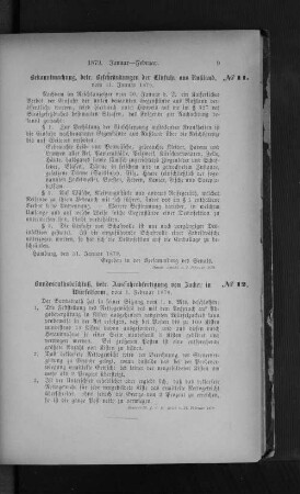 No. 11 Bekanntmachung, betr. Beschränkungen der Einfuhr aus Rußland