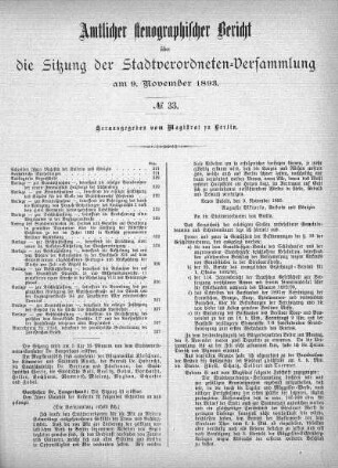 No. 33, 9. November 1893