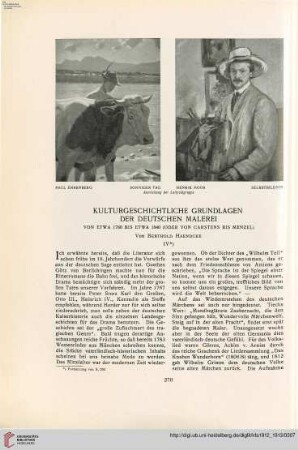 28: Kulturgeschichtliche Grundlagen der deutschen Malerei, [4] : von etwa 1780 bis etwa 1840 (oder von Carstens bis Menzel)