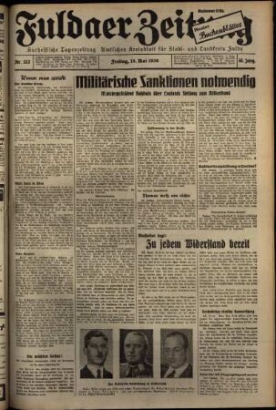 Ausgabe vom Freitag, den 15. Mai 1936.