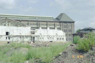 110 kV-Schalthaus (Reste), h Maschinenhaus Werk II, von SW