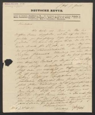 Brief an Jacob Grimm und Wilhelm Grimm : 30.09.1835