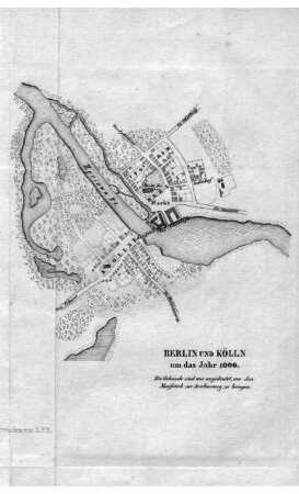 Karte: Berlin und Kölln um das Jahr 1000