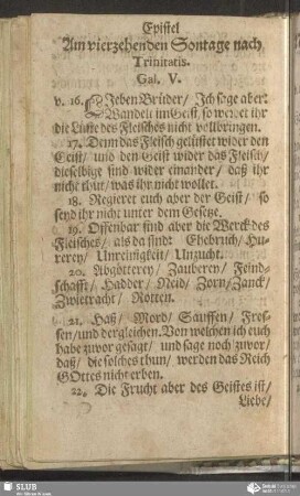 [Am vierzehenden Sontage nach Trinitatis]