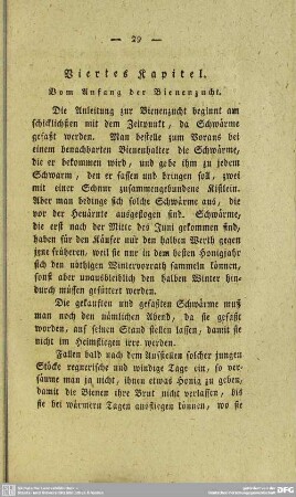 Viertes Kapitel. Vom Anfang der Bienenzucht