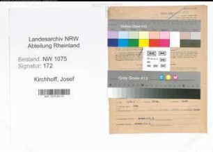 Entnazifizierung Josef Kirchhoff , geb. 11.07.1887 (Landwirt)