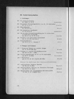 III. Sozialwissenschaften