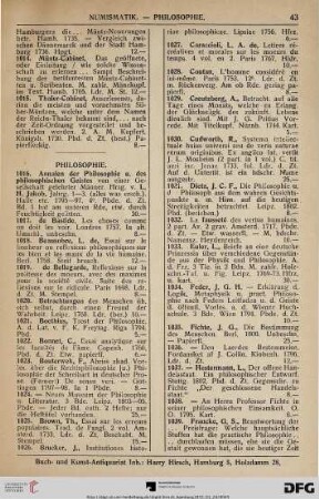 Philosophie (Nr. 1016-1088)