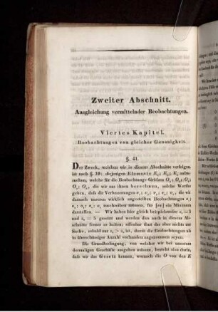 Zweiter Abschnitt. Ausgleichung vermittelnder Beobachtungen.