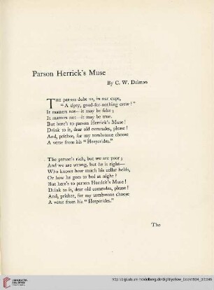 3: Parson Herrick's muse