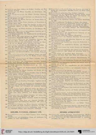 Diverse Antiquitäten (Nr. 280-308)