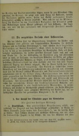 III. Die vergeblichen Versuche einer Restauration