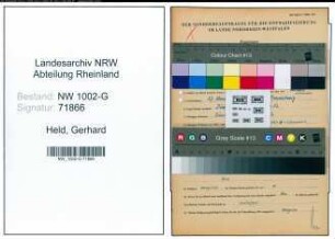 Entnazifizierung Gerhard Held, geb. 27.11.1916 (Kaufm.Angest.)