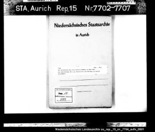 Die Beschwerden des Sielrichters Diddens in Boen über die Unterhaltung des s.g. Waterwalles auf dem Weg von Weener nach Wymeer