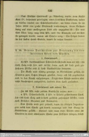 §. 18. Genaue Vorschriften zur Bereitung der verschiedenen Arten von Würsten