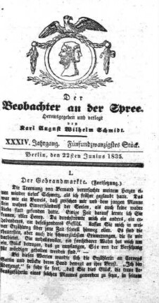 25. Stueck, 22. Juni 1835