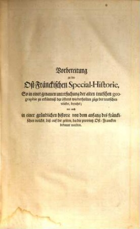 Geschicht-Schreiber von dem Bischoffthum Wirtzburg : Namentlich I Johann Müller, II Lorentz Friese, III Johann Reinhard IV Anonymus, V Caspar Brusch, VI Nic. Serarius, VII Anonymus ex Baluzio, VIII Joh. Trithemius, IX Anonymus, [1]