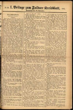 Zweite Ausgabe vom Samstag, den 13. November 1897.