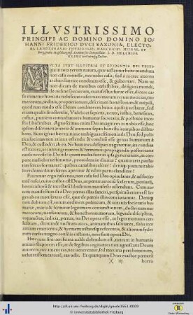 Illustrissimo Principi Ac Domino Domino Iohanni Friderico Duci Saxoniae … S. D. Melchior Kling iuris utriusque Doctor.