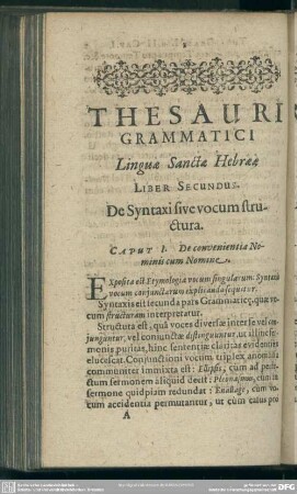 Liber Secundus. De Syntaxi sive vocum structura