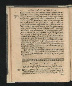 Caput Tertium. Effecta longe tristißima opulentiae sedis Romanae.