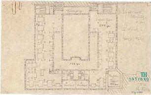 Fischer, Theodor; Würzburg, Münsterplatz; Sparkasse - Grundriss 1. OG