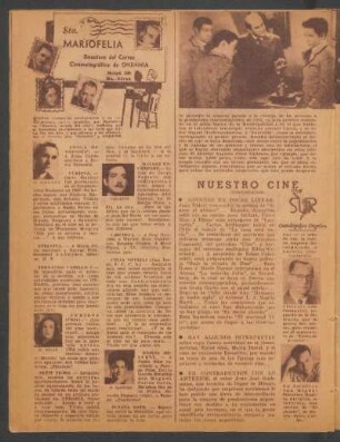 Sta. Mariofelia, directora del correo cinematográfico de Ondania