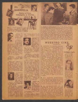 Sta. Mariofelia, directora del correo cinematográfico de Ondania