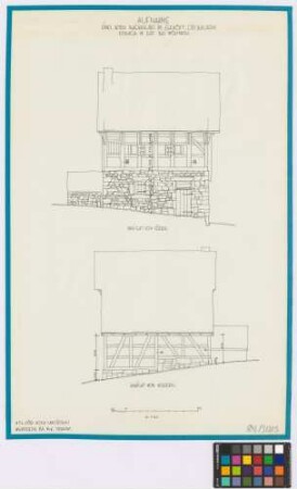Wülfrath ([Landkreis Düsseldorf-Mettmann]): Altes Backhaus. Backhaus (Süd-Ansicht, Nord-Ansicht)
